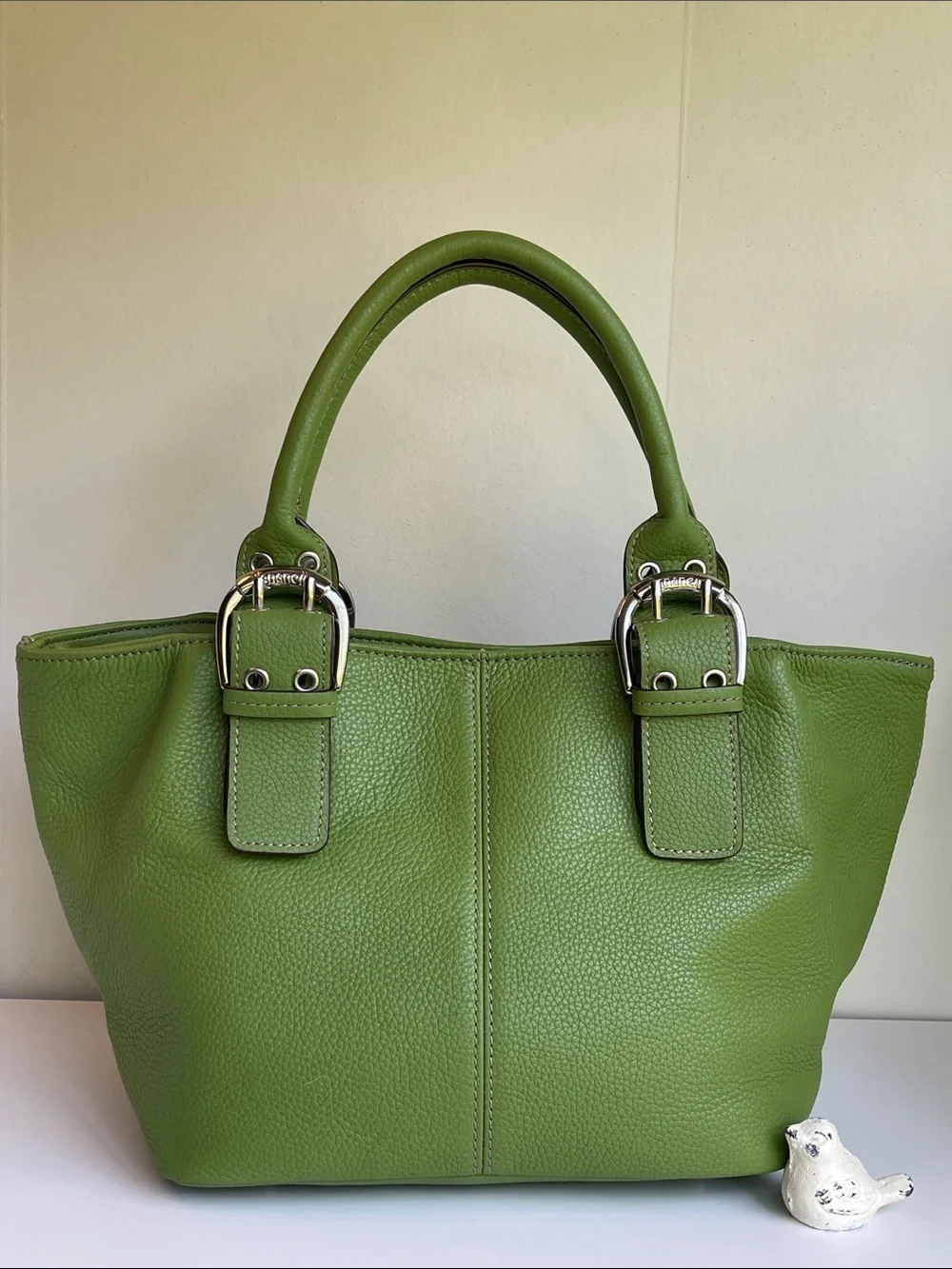 Tignanello Green Genuine Leather Handbag